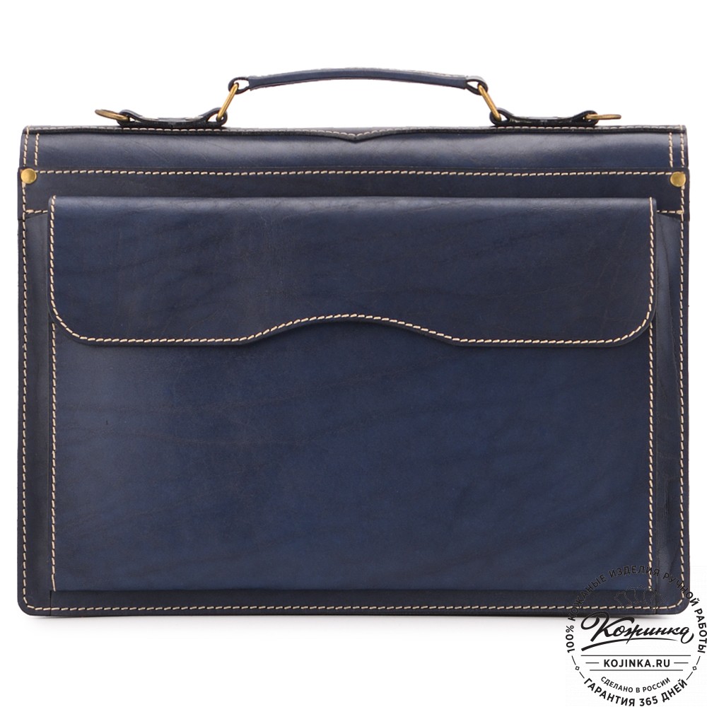 Кожаный портфель "Юрист" (синий)